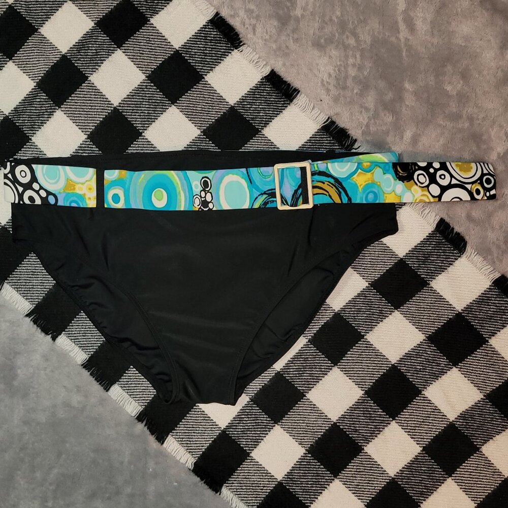 $1 | L | Krista Sport | Pool Pop Belted Bikini Bottoms